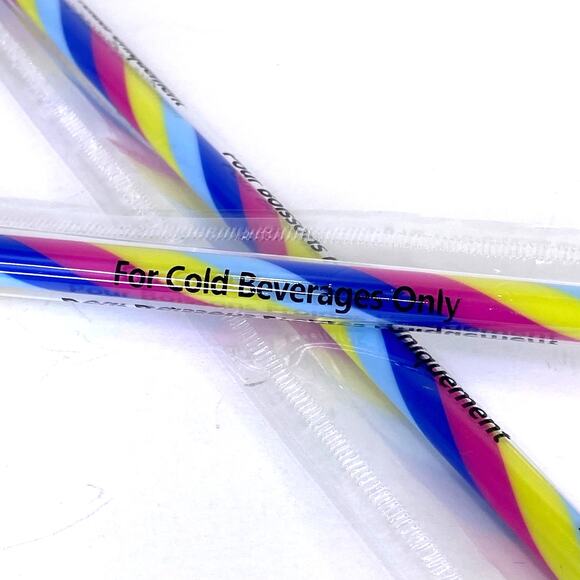 Starbucks 2024 Limited Edition Rainbow Reusable Straws Set of 2 Pride Cold Drink - Picture 5 of 6